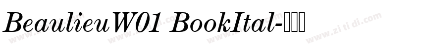 BeaulieuW01 BookItal字体转换